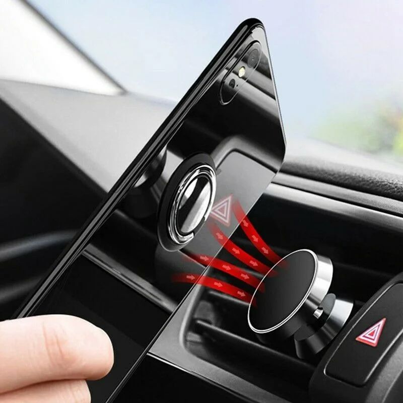 Soporte de anillo para dedo, agarre giratorio 360 para teléfono móvil, soporte magnético para coche, pegatina trasera para teléfono, soporte universal
