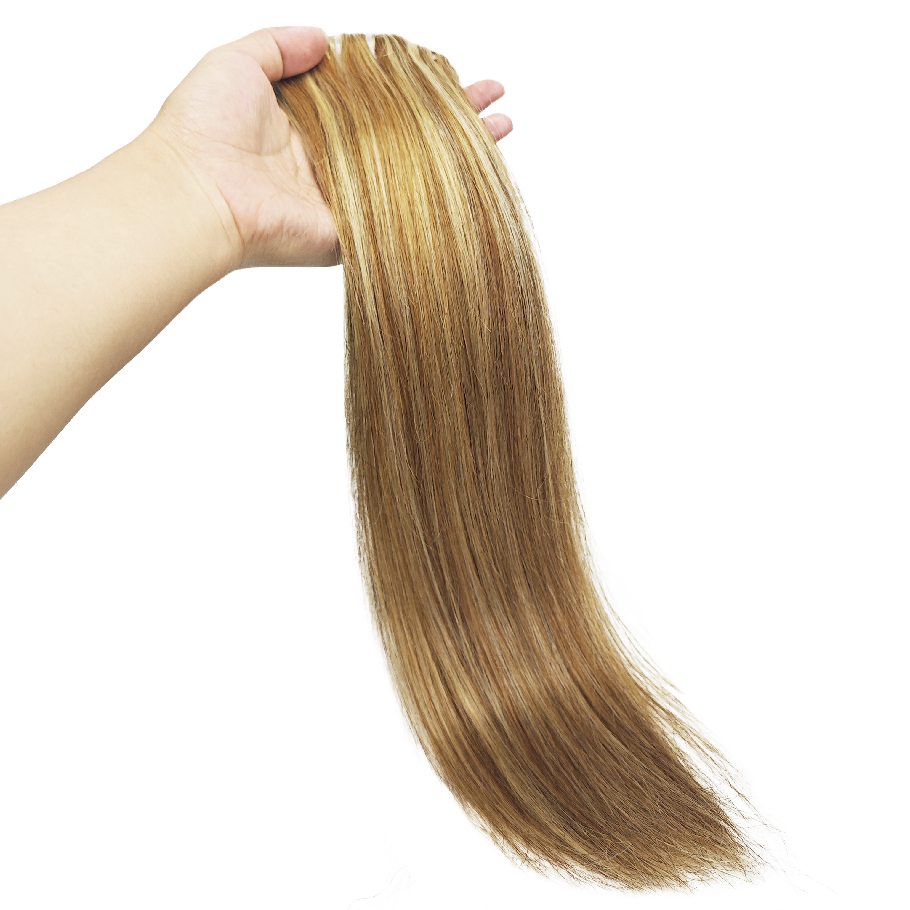 8 pièces pince dans les Extensions de cheveux 100% cheveux humains P8/613 couleur brun mettre en évidence Blonde pour les femmes usage quotidien vrais cheveux naturel noir 4 #