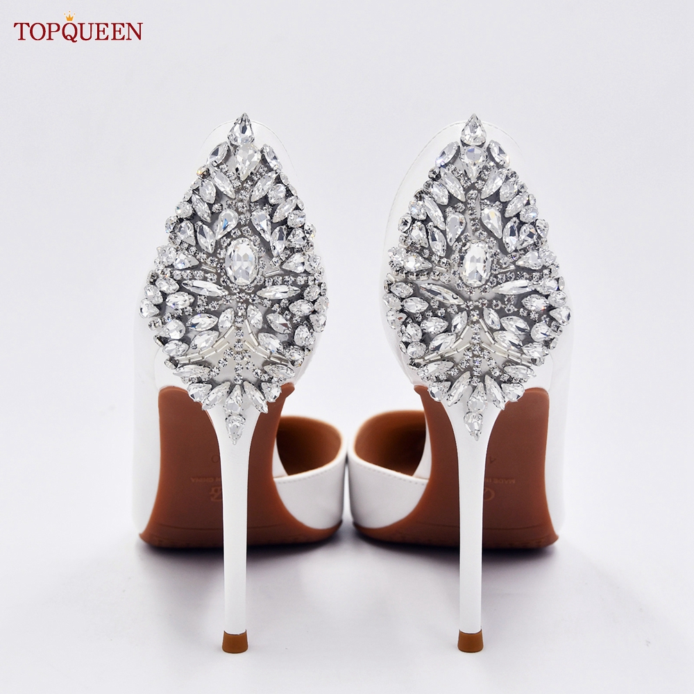 Topqueen brilhante strass diy presente manual decorações para festa de noiva salto alto sapato roupas chapéus sacos remendo acessórios sp04