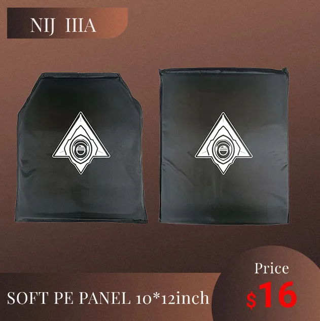 NIJ IIIA 3A PEUD placa antibalas suave chaleco balístico mochila a prueba de balas tablero balístico placas grandes 10x12