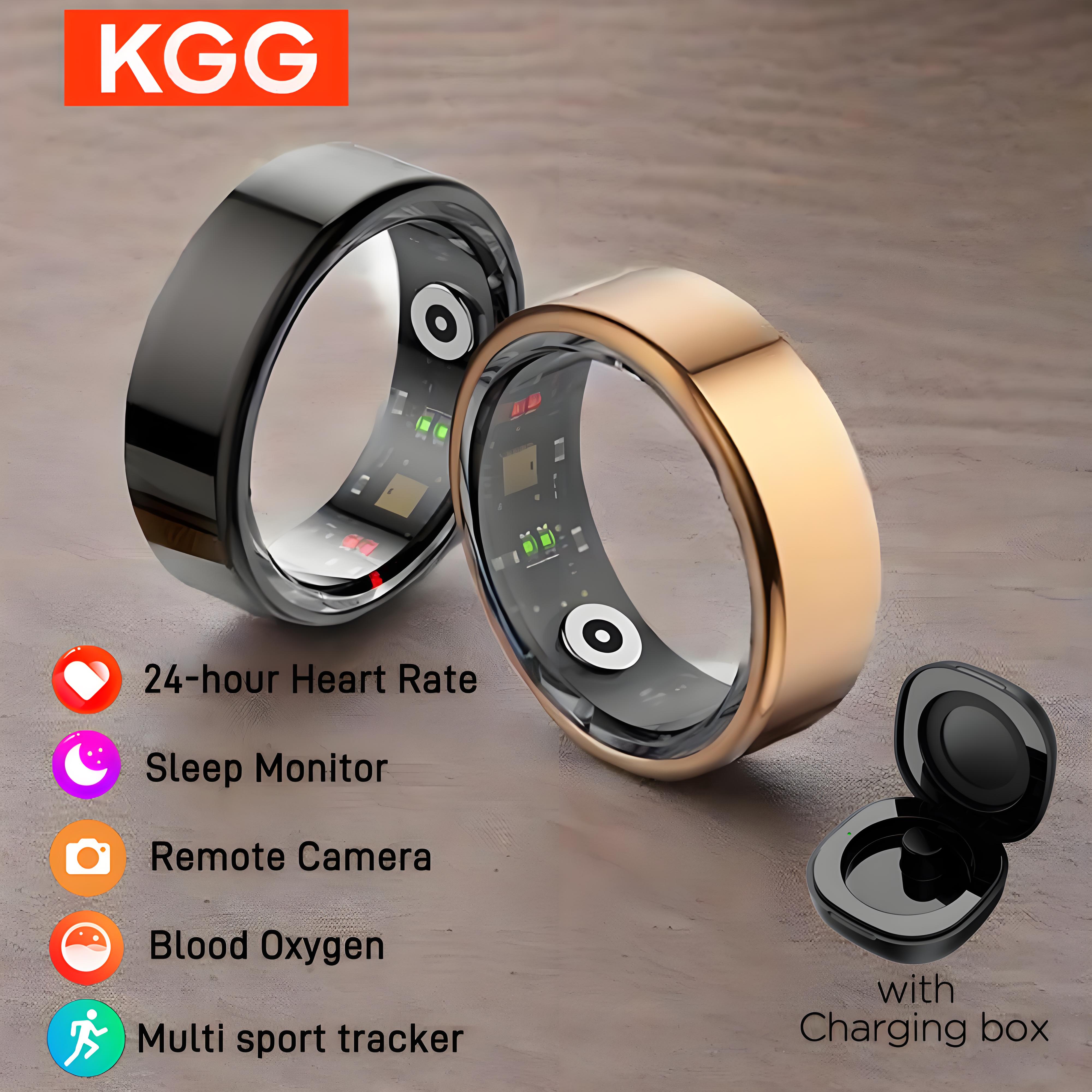 R02 Smart Ring Sensor Men Women Stainless Steel Heart Rate Monitor Blood Oxygen Fashion Exercise Records Step Finger Rings
