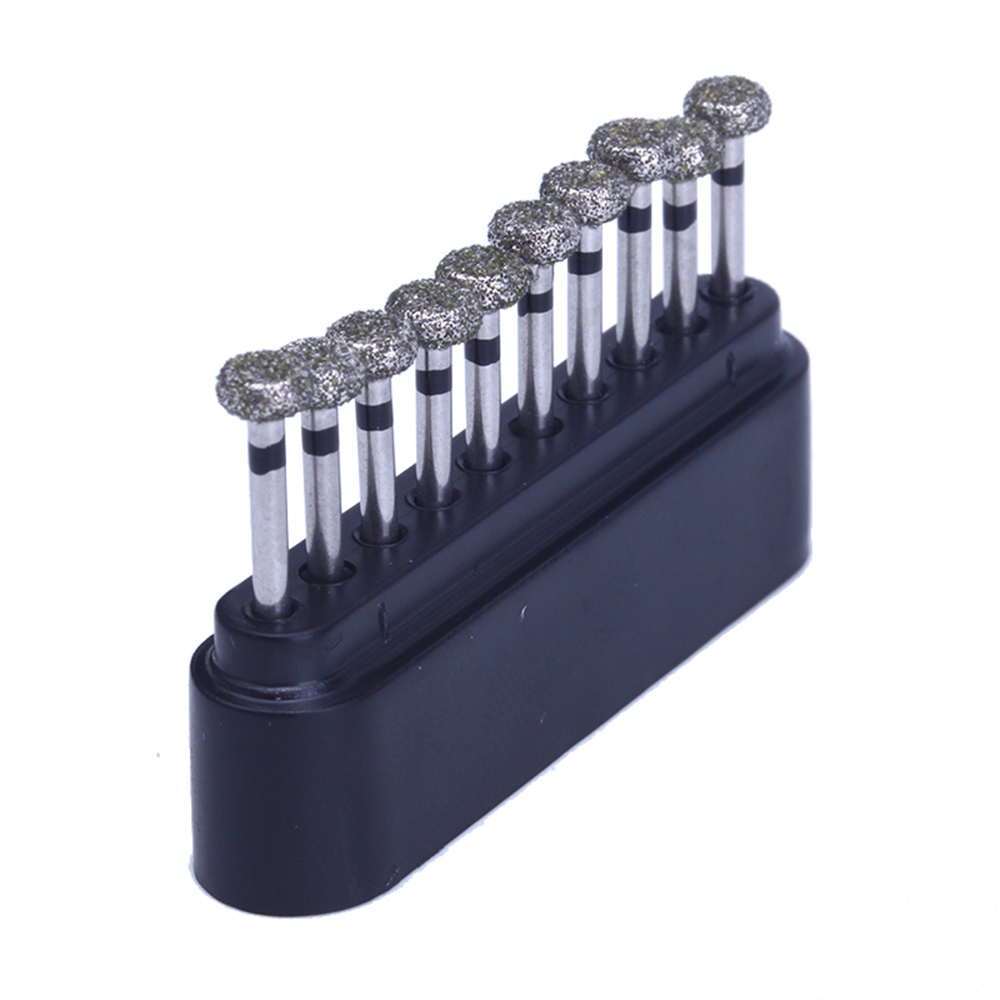 10 ピース/箱 Dia.1.6 ミリメートル歯科ダイヤモンドバリドリル高速ハンドピース研磨歯科医ツール