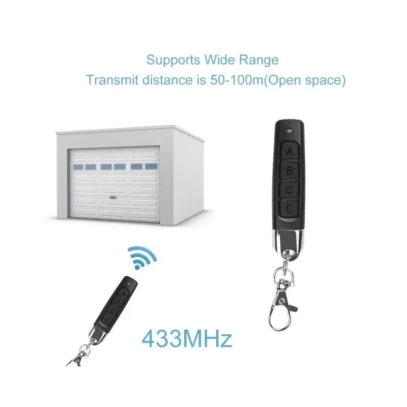 Control remoto de 433mhz, módulo receptor inalámbrico de 433,92 Mhz, transmisor RF, puerta de clonación eléctrica, puerta de garaje con llavero para el hogar