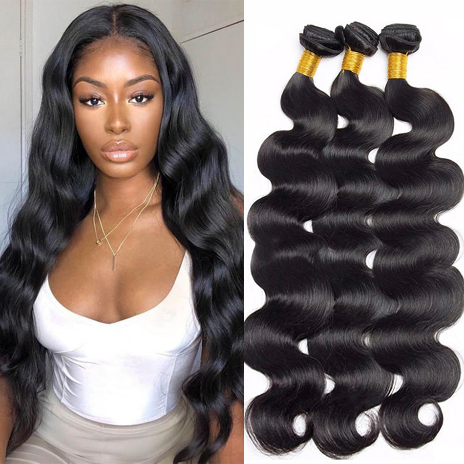 12a onda do corpo pacotes 30 Polegada cru indiano remy virgem não processado 100% cabelo humano extensões de cabelo onda do corpo 1 3 4 pacotes negócio