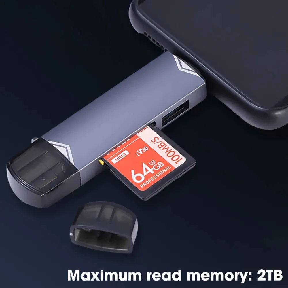 Lector de tarjetas OTG 6 en 1 tipo C SD TF adaptador de unidad Flash Micro USB lector de tarjetas multifuncional de transferencia de alta velocidad de 5Gbps