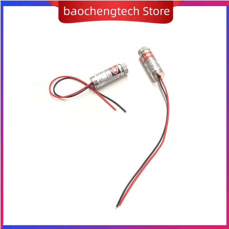 Módulo láser de grado industrial de 5 piezas y 12mm, 1230 de longitud focal ajustable, 650nm, 5mw, cruce recto en forma de punto rojo, 3V y 5V