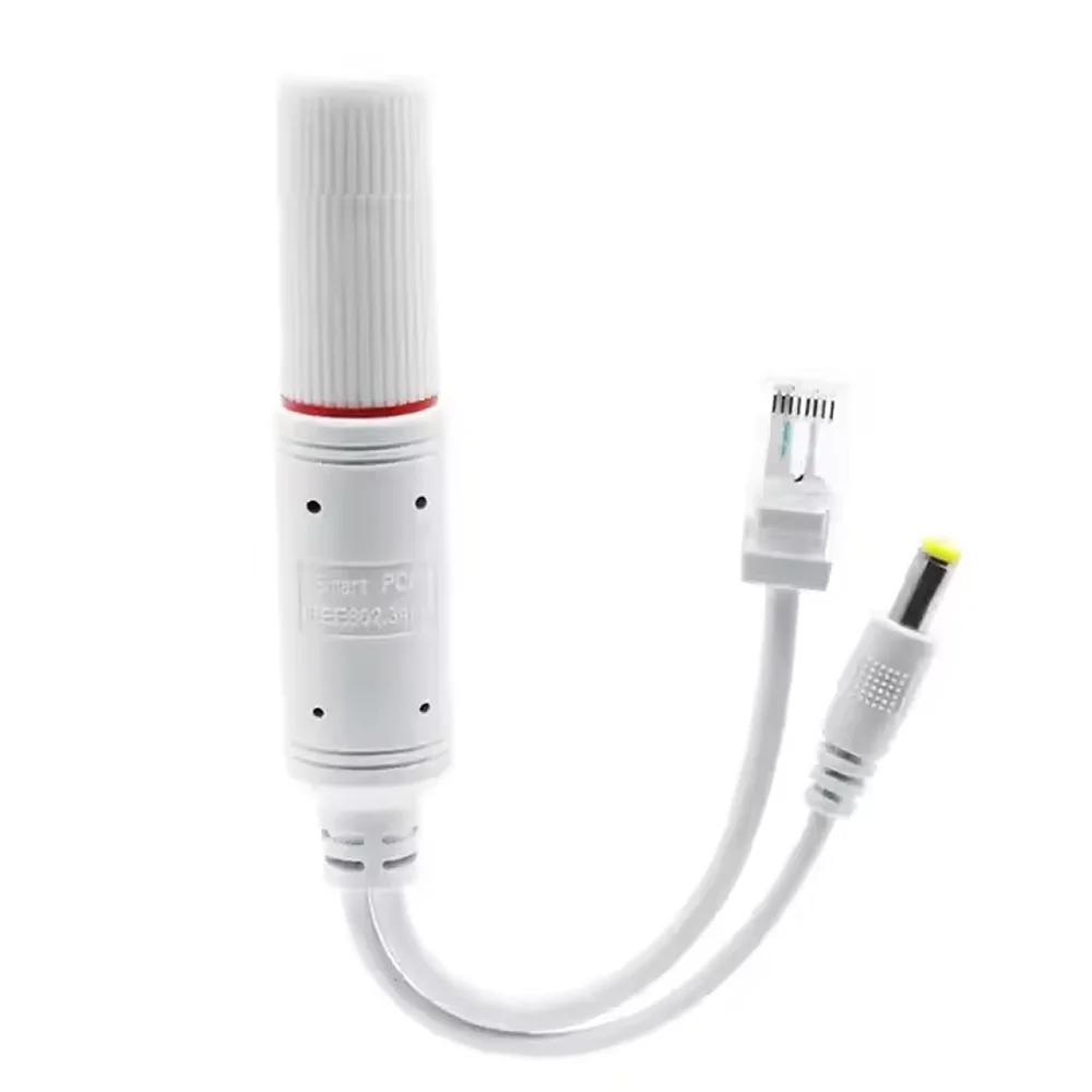 IEEE802.3af/at 48V a 12V POE Spliter Waterprrof con adaptador de vídeo/alimentación Cable módulo de suministro inyector para extensor de cámara IP