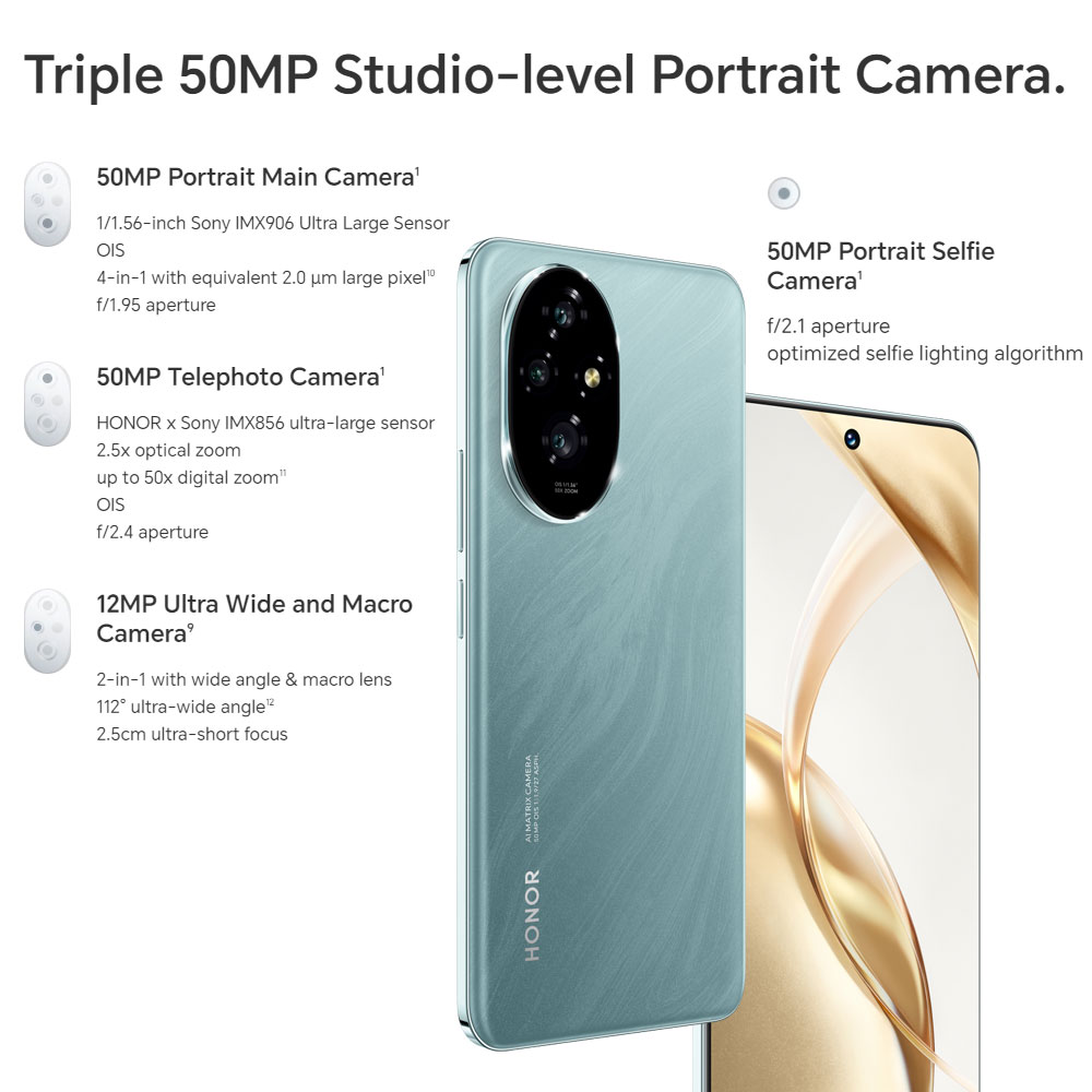 2024 New Original HONOR 200 Global Version Snapdragon 7 Gen 3 5G Smartphone 6.7'' AMOLED Display 5200mAh HONOR 100W SuperCharge