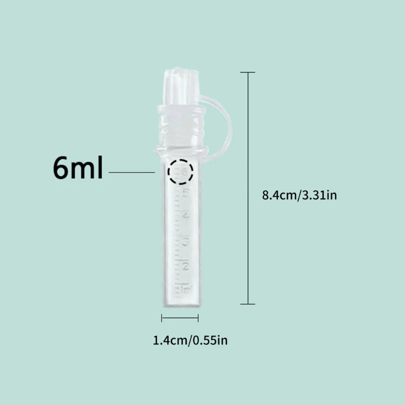 6PCS Colostrum Collector การให้นมบุตรหลอดเก็บน้ำนมหลังคลอด Feeder