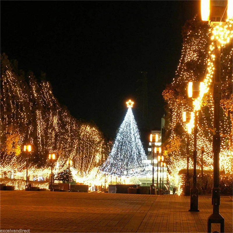 Lumières de noël 5M 10M 20M 30M 50M 100M guirlande lumineuse Led 8 Modes lumières de noël pour fête de mariage lumières de vacances