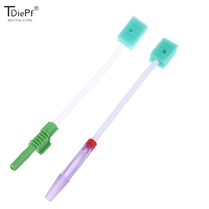 Éponge médicale jetable, brosse à dents à usage unique, soins buccaux, hygiène buccale, tête verte