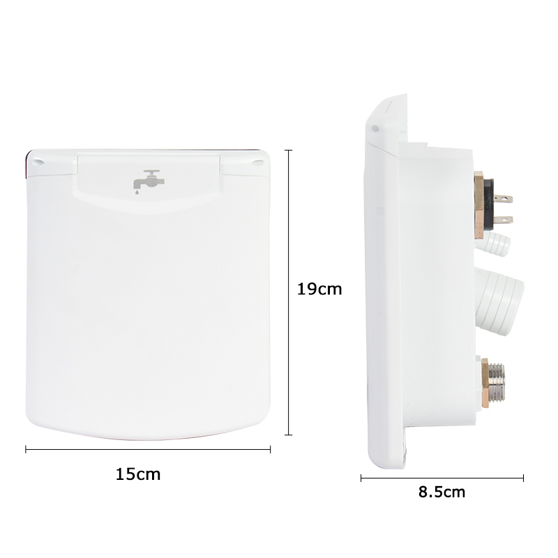 RV Multifunktionale Wasser Füllstoff Kombiniert Wasser Einlass Camper Trailer Caravan Selbst Geändert Fahrzeug Schwerkraft Wasser Einlass Box