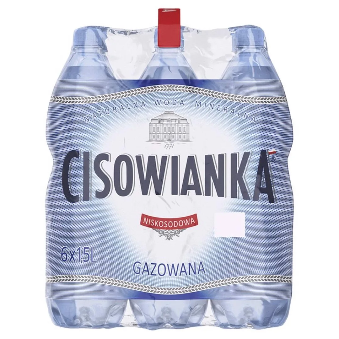 Cisowianka Naturalna woda mineralna gazowana niskosodowa 1,5 l x 6 sztuk