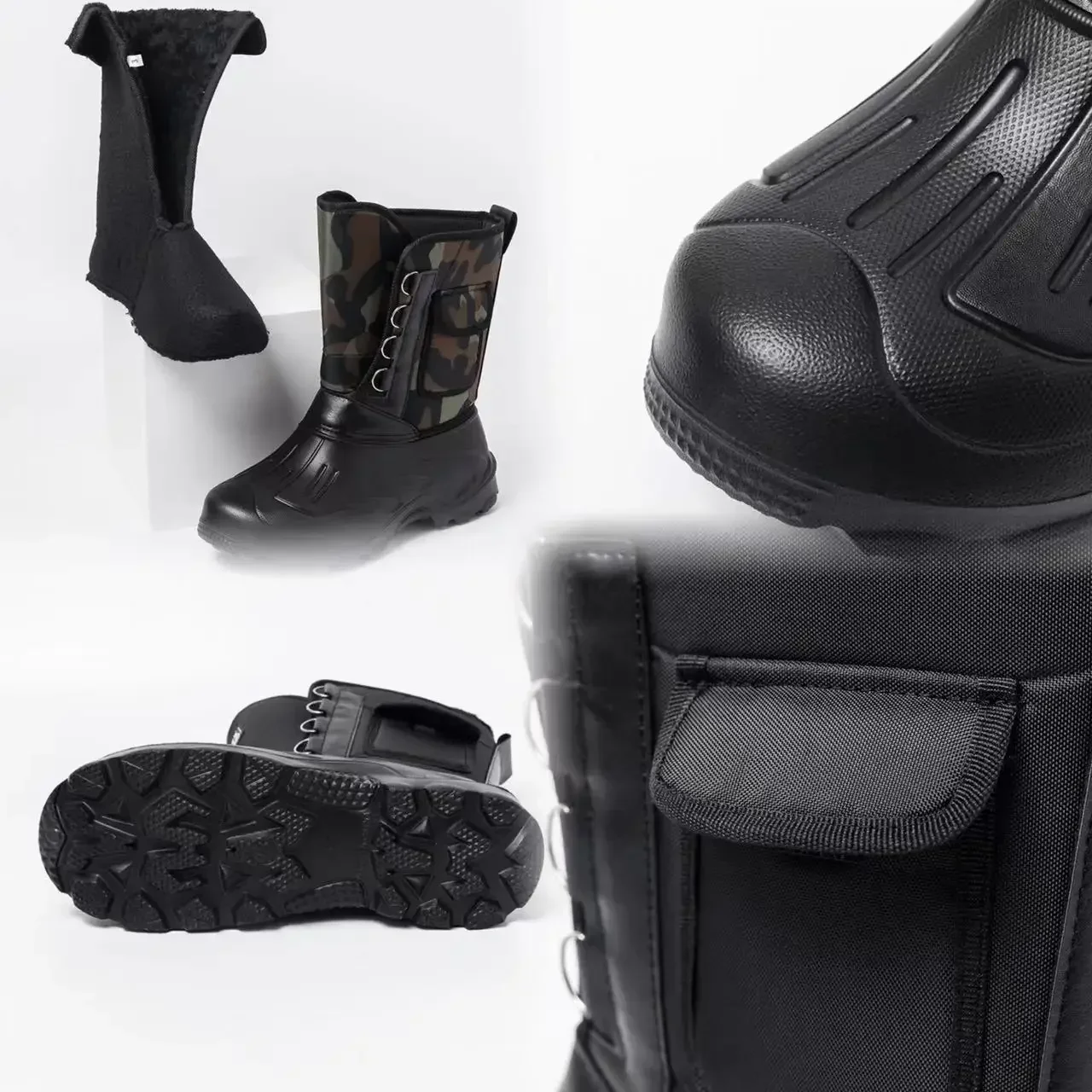 Botas deportivas al aire libre para hombre, zapatos altos impermeables de invierno 2024 para hombre, zapatos ligeros para la lluvia, botas de pesca, zapatos cálidos para la nieve, senderismo,한