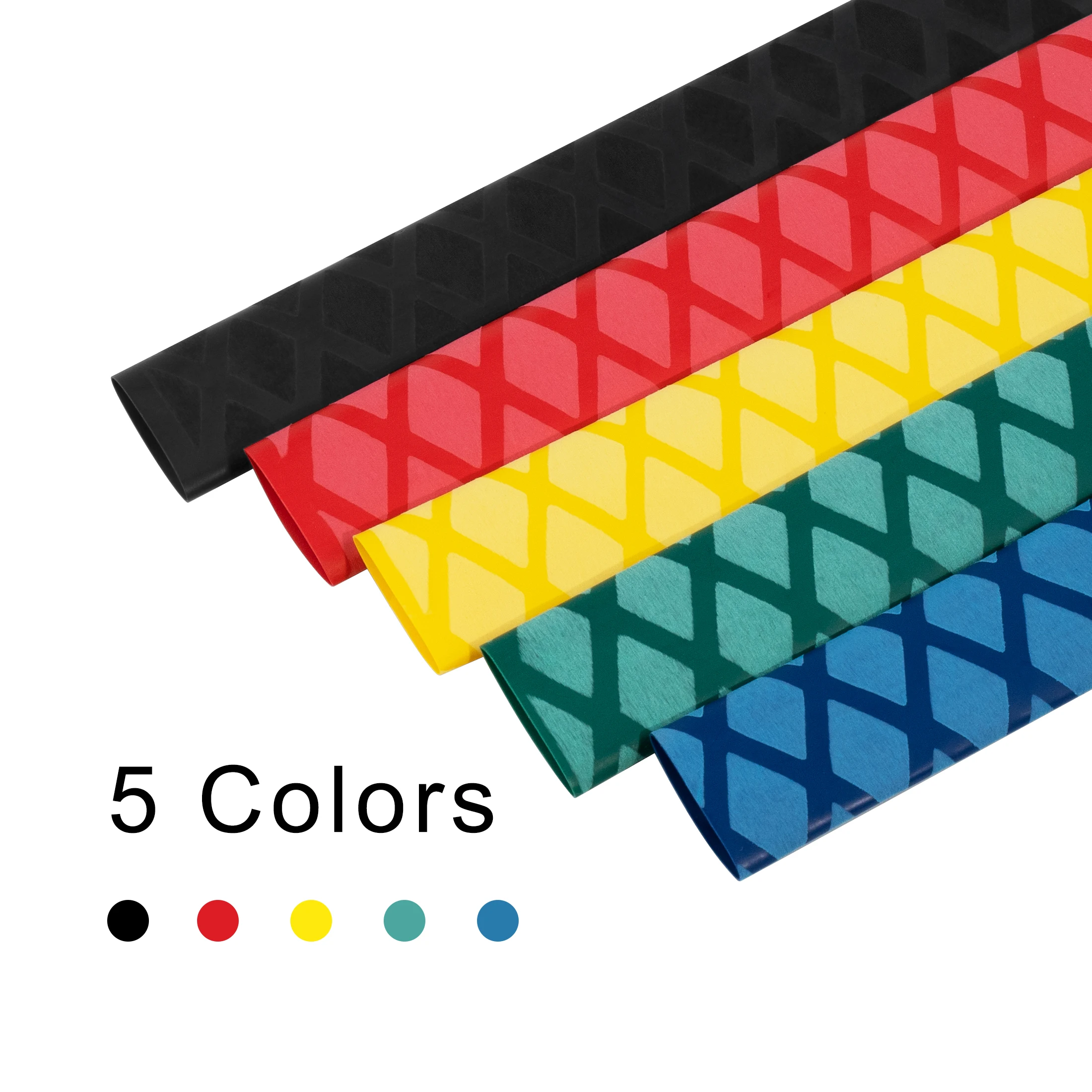 ท่อหดความร้อนกันลื่นสำหรับคันเบ็ดหรือฉนวนไฟฟ้า DIY 5 สี 1 เมตร 15/18/20/22/25/28/30/35/40/45/50 มม.
