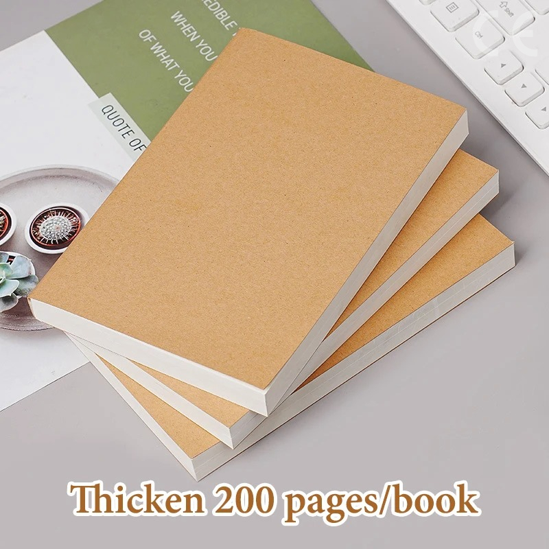 A5/B5 โน้ตบุ๊คหนา 100 และ 200 แผ่น/หนังสือ,คราฟท์ DIY ปก,วารสารเปล่า,หนังสือร่าง,สำนักงานศึกษาเครื่องเขียน CS-076