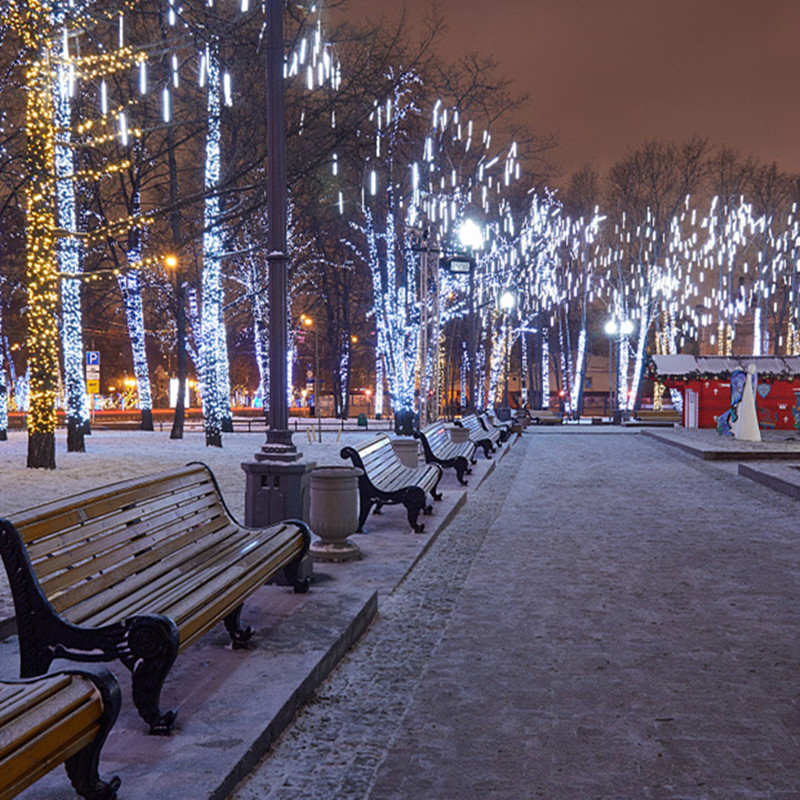 LED Meteor Dusche Regen String Lichter Wasserdichte Outdoor Weihnachten Dekorative Lichter Baum Fee Girlande Solar Led-Licht Im Freien