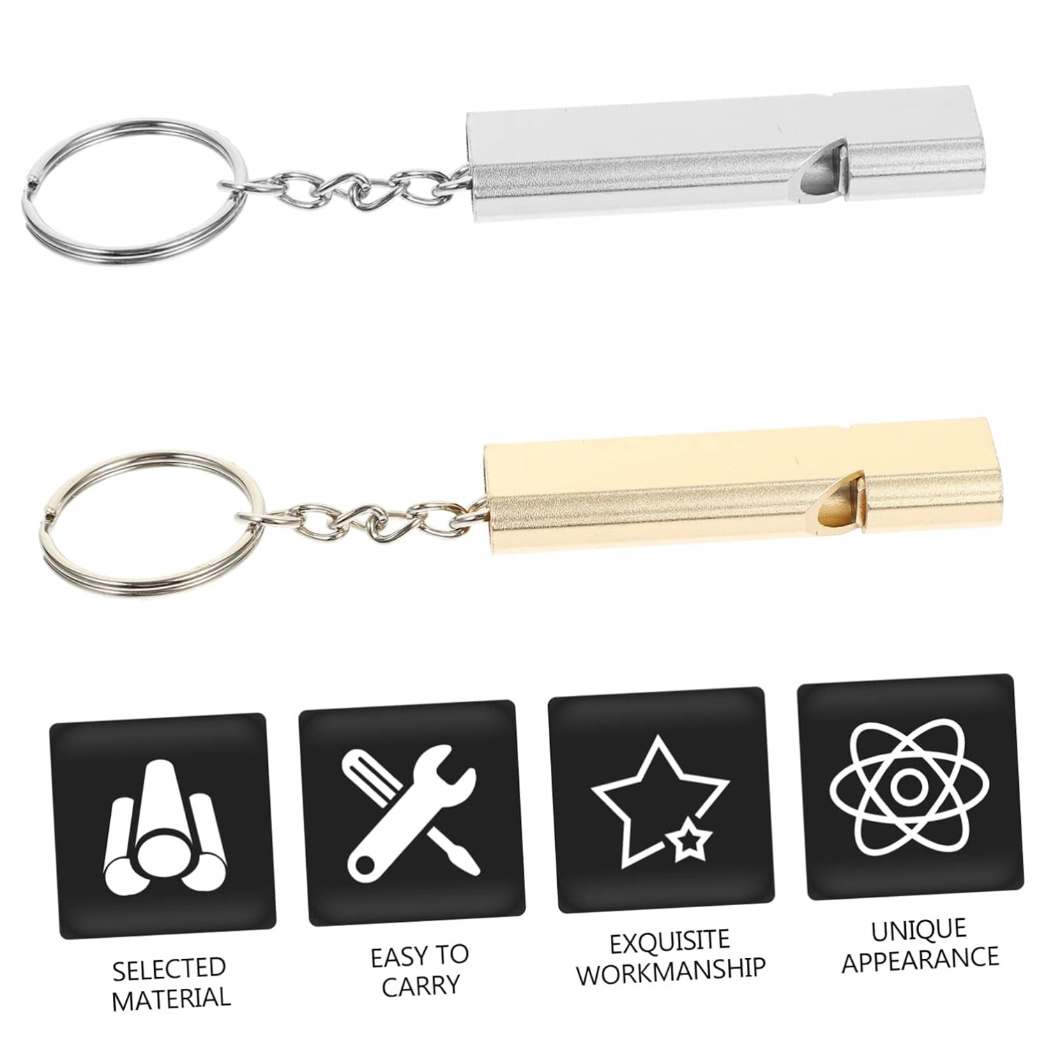 Survival Safety Whistles พร้อมเชือกเส้นเล็กและพวงกุญแจสําหรับ Outdoor Camping Survival Whistle ผู้ตัดสินนกหวีดกีฬา Survival Whistle