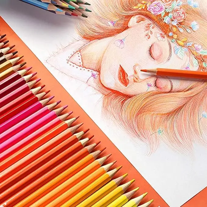 Lápis de cor para livros de colorir adultos, conjunto de lápis de cor Premier, lápis de cor à base de óleo de qualidade, presentes de feriado