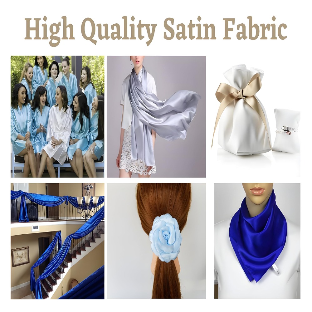 Seidiges Satin-Patchwork-Stoffbündel, Quilten, Hochzeit, Tischdekoration, einfarbig, seidiger Stoff, Quadrate, Stoff, Bekleidung, Vorhänge, DIY-Bastelarbeiten