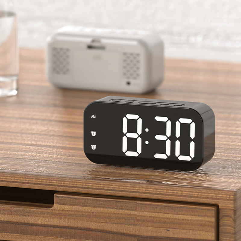 Sonic LED Digital Despertador Plug-in Relógio Digital Dual Alarm Sonic Temperature Clock 12/24H Relógio Simples