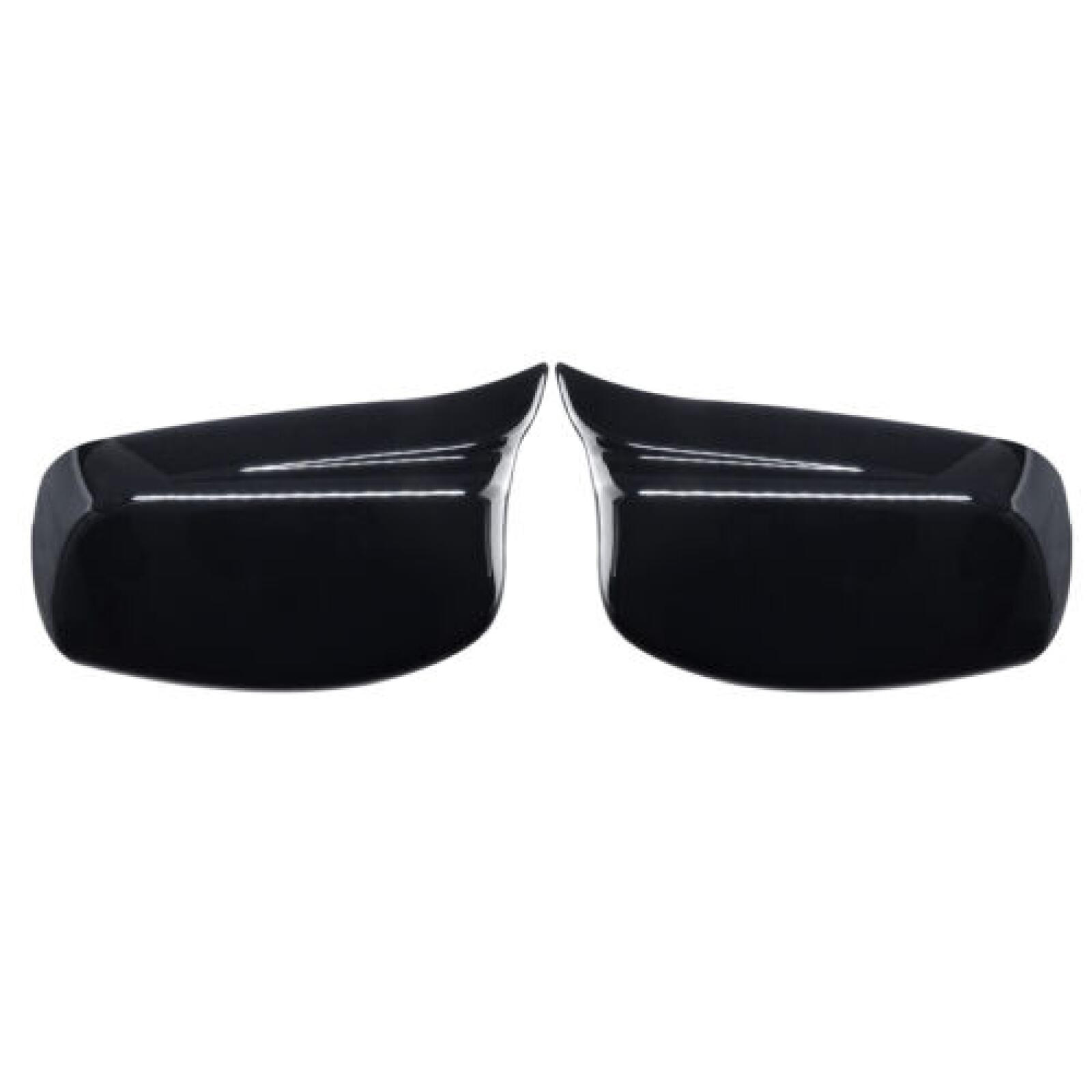 2PCS For BMW E60 E61 E63 E64 2004-2007 Gloss Black Wing Rearview Mirror Cover Caps