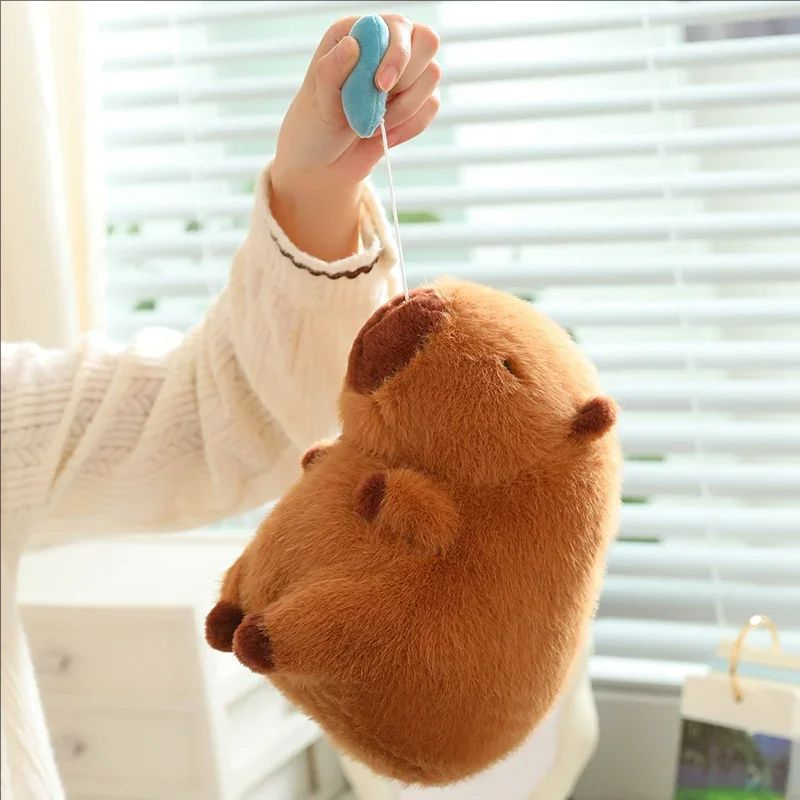 น่ารัก Capybara Plush ของเล่นยืด Snot K จําลองสัตว์ตุ๊กตา Plush ของเล่นตุ๊กตาเด็กของขวัญเต่า Capybara ผลไม้ Dol