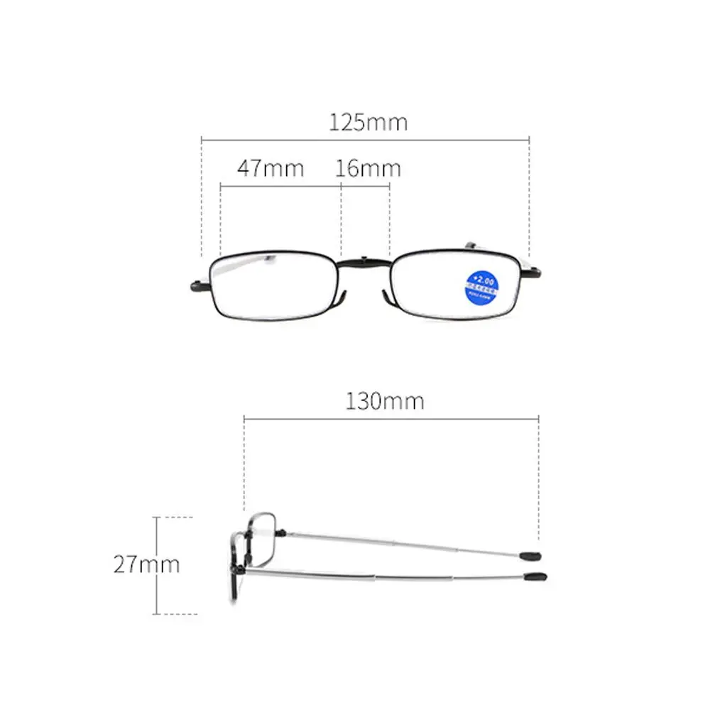 Độ Nét Cao Mắt Unisex Siêu Nhẹ Nhựa Presbyopic Kính Mắt Di Động Có Thể Gập Lại Chăm Sóc Thị Lực Độc Giả Kính Mắt