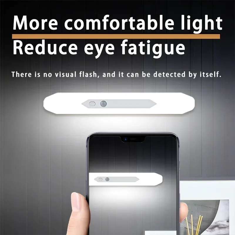 Xiaomi-luz nocturna Led con Sensor de movimiento, lámpara de pared con Detector recargable por Usb, batería de 2600mAh, atenuación continua para dormitorio