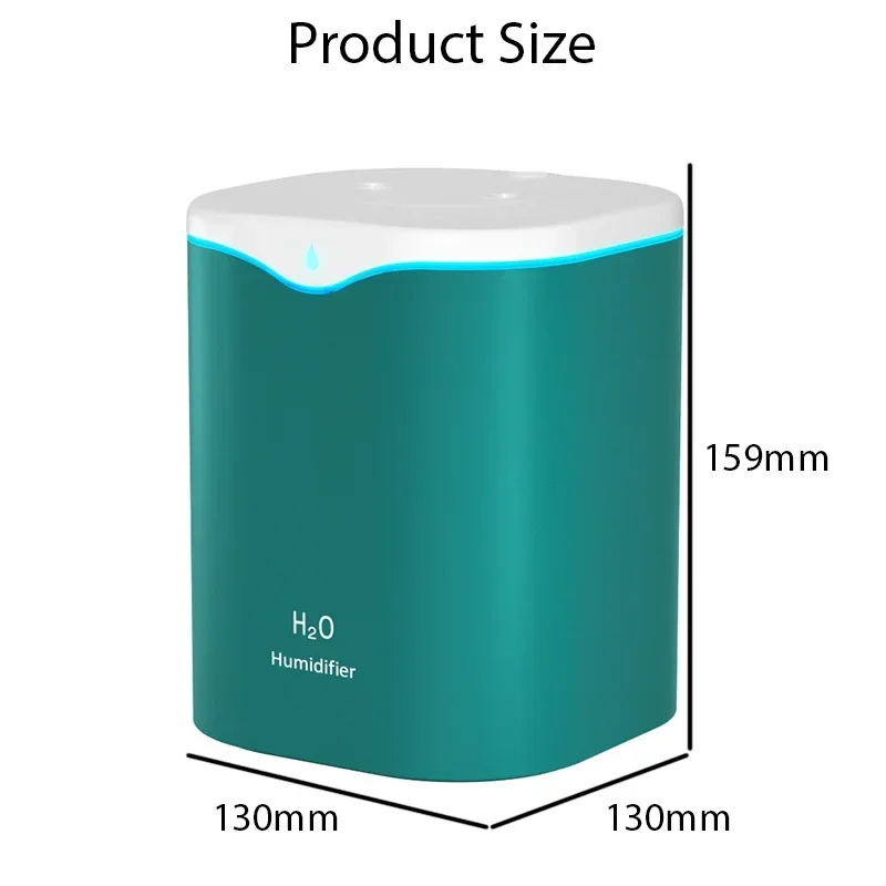 2L USB Umidificatore Mini Purificatore Portatile Per La Casa Auto Nebbia Fredda Spruzzatore Portatile Diffusore di Aroma Umidificatore Elettrico