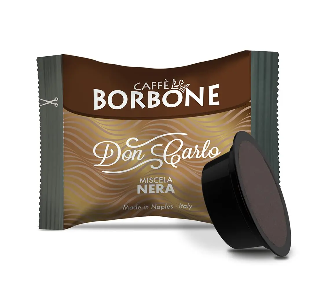 Koffie Bourbon Don Carlo, Black Blend-100 capsules-compatibel met Lavazza huishoudelijke machines * Mio *