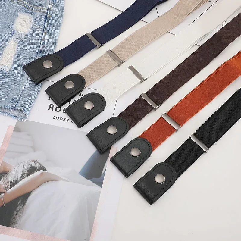 Cinto sem fivela para calças jeans, vestidos, cinto elástico sem fivela para mulheres/homens, sem protuberância, sem complicações