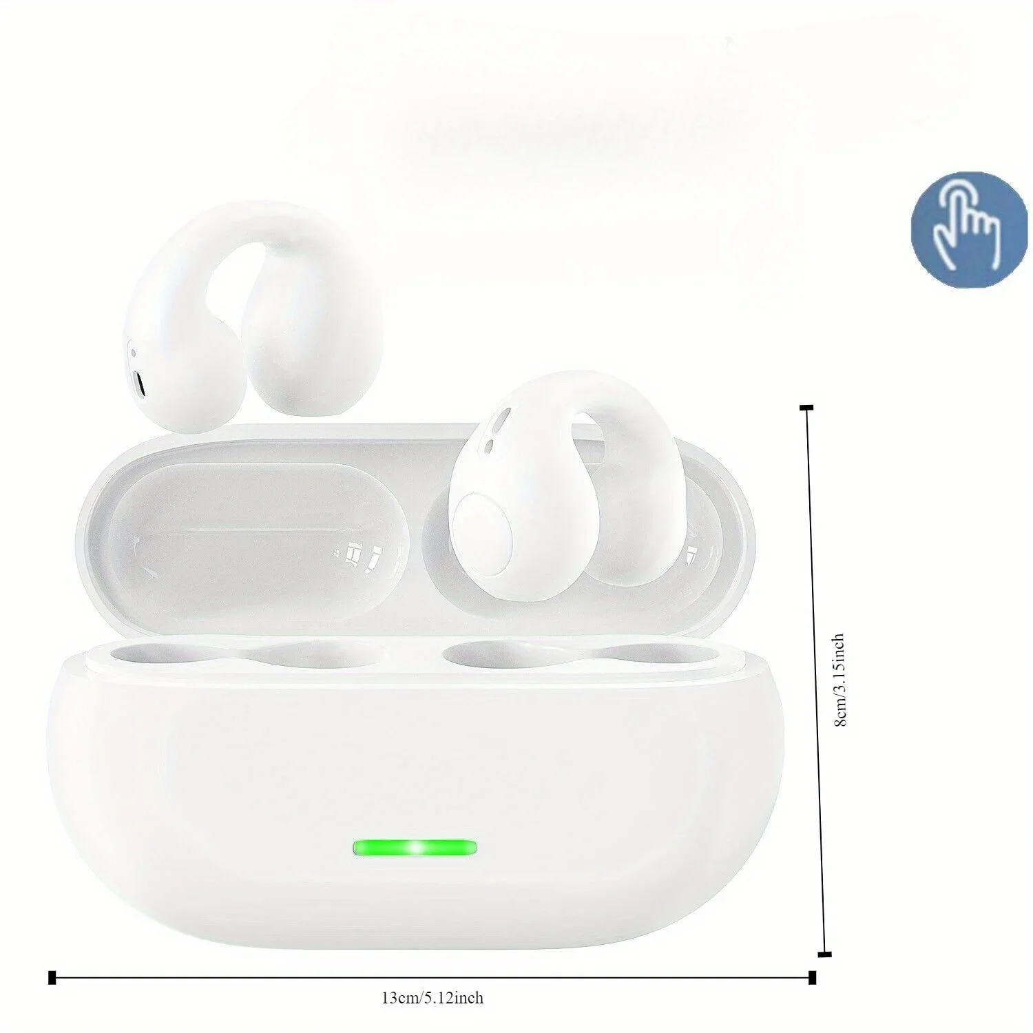 NOWE bezprzewodowe słuchawki Bluetooth 5.3 z przewodnictwem kostnym Klips do ucha Zestaw słuchawkowy z redukcją szumów HD Call Sportowe słuchawki do gier