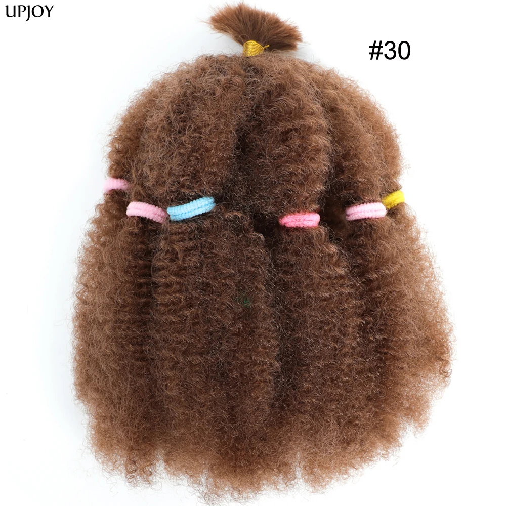 Afro Perwersyjne kręcone włosy Luzem Syntetyczne 12-calowe warkocze Ombre Marley Twists#1B 4 27 30 33 99J Zielony Ombre Fioletowy Brąz Kolory