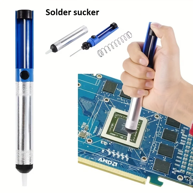 Alambre de succión de soldadura con fuerte succión y fuerte fuerza de retorno para reparación de soldadura, juego de 2,5 mm de ancho y 1,5 m de longitud