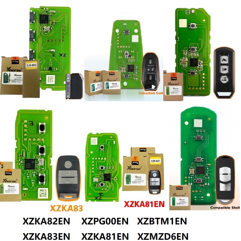Xhorse VVDI PN XZKA82EN XZPG00EN XZBTM1EN XZKA83EN XZKA81EN XZMZD6EN 特殊 PCB ボードユニバーサルスマートリモート海外タイプ