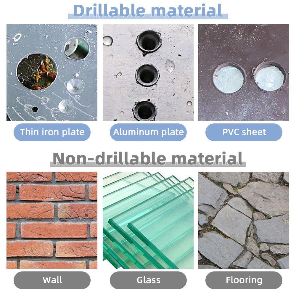 Juego de herramientas de perforación de pagoda negra con ranura recta de mango hexagonal