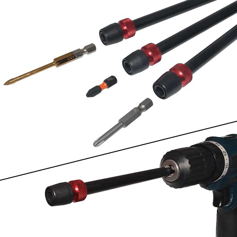 75/100/150/300mm Multiple sizes 1/4 Inch Hex Quick Release Electric Screwdriver Extension Bit Holder Extension Rod Hand Tools