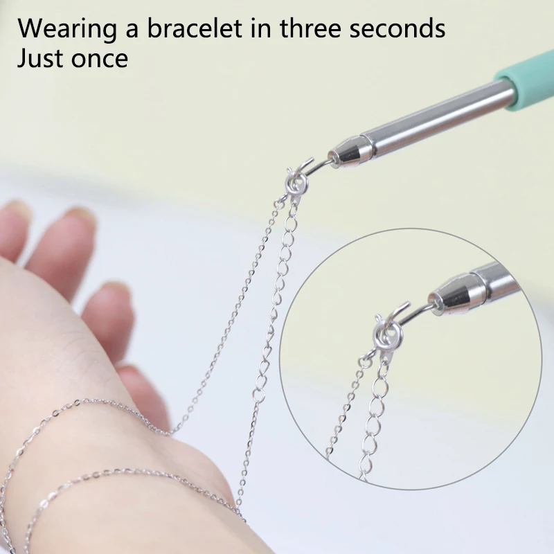 1 PC สร้อยข้อมือ Clasp Helper เครื่องมือสร้อยข้อมือเครื่องประดับสวมใส่เครื่องมือสร้อยข้อมือยึด Helper Plier คลิป Quick Donning