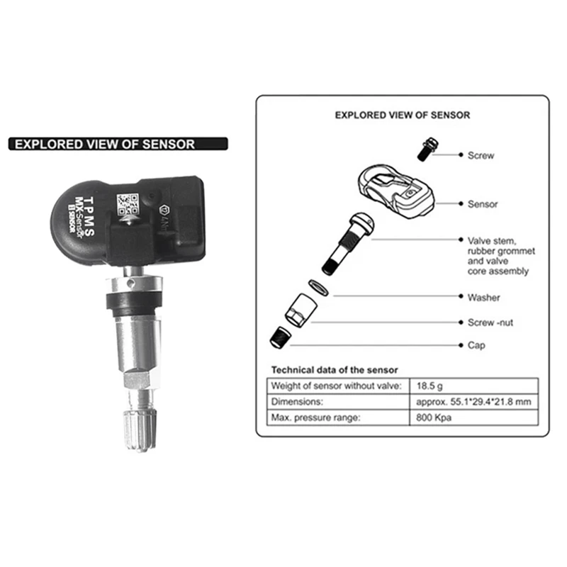 Programação tpms sensor 315/433mhz universal 2 em 1 mx-sensor sistema de monitoramento de pressão dos pneus ferramenta de reparo para-utel