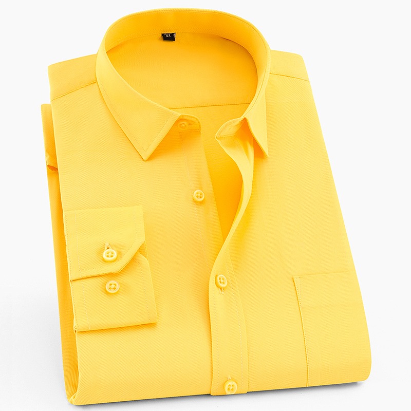 Camisa informal de manga larga para hombre, camisas de marca de negocios sociales, cómodas y suaves, para fiesta de boda, regalo blanco, 2024
