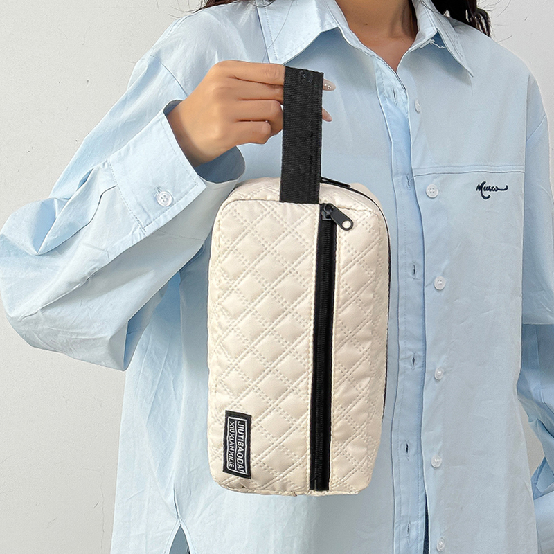 Borsa da toilette da lavoro da uomo, organizer per trucchi da viaggio, custodia di grande capacità, design alla moda durevole, ideale per l'uso quotidiano