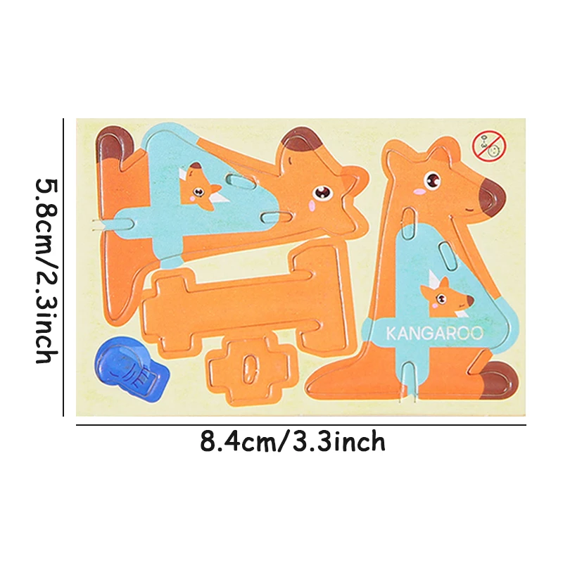30Pcs3D Dinosaur Jungle Animal Paper Puzzle Set Creative Cartoon Design Learning and Entertainment Puzzle Education