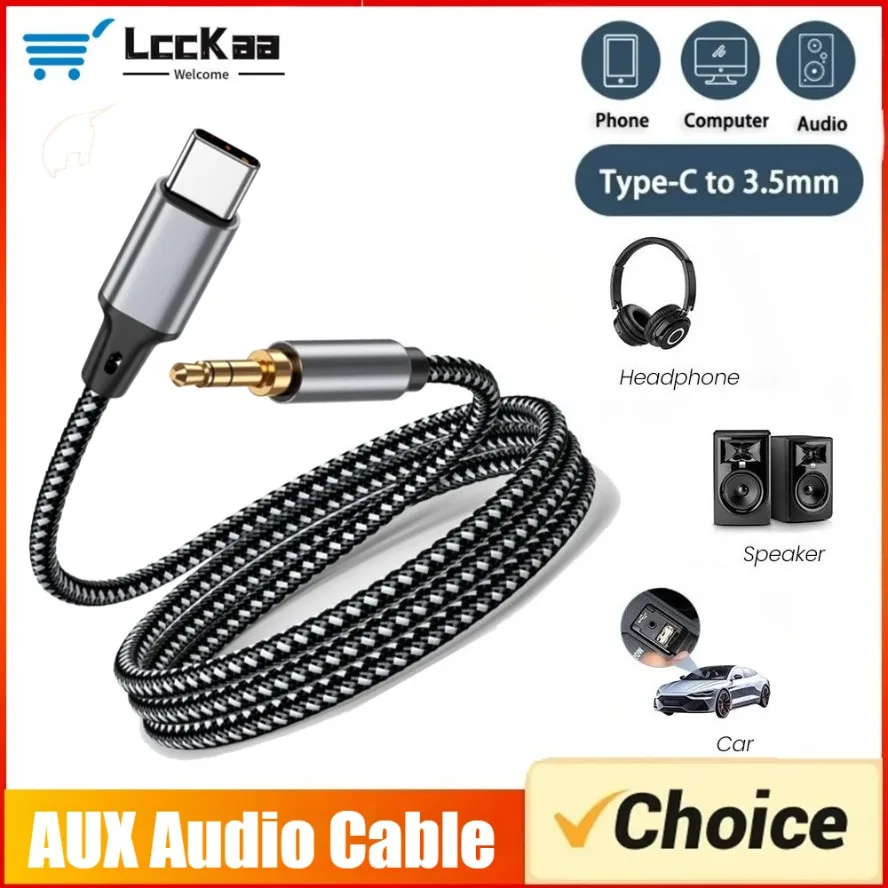 USB Type C To 3.5mm Aux Cable Audio Plug Speaker Headphone Adapter for Phone Huawei Honor Car HIFI Stereo Sound Audio Connector