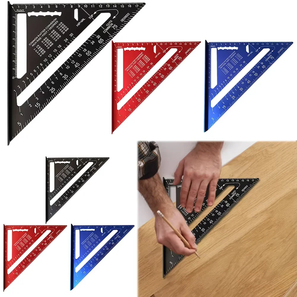 90°Triangle Carpenter Square Ruler 7 Inch High Precision Speed ​​Square Angle Metric ProtractorWood Working Tool Triangle Ruler