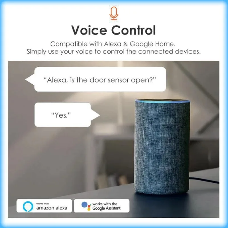 Tuya Zigbee WiFi Door Sensor Smart Home Security Alarm System Door Window Open Closed Detector Smart Life APP dla Alexa Google