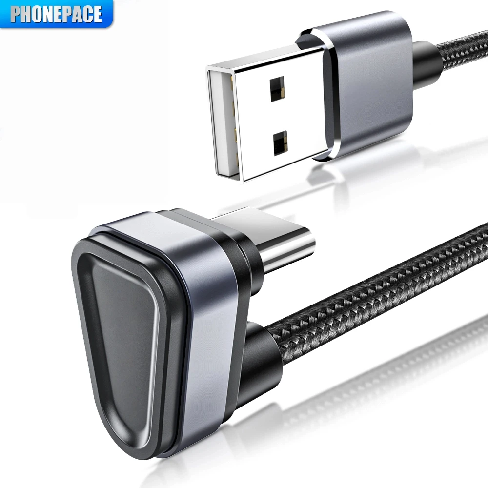 PHONEPACE Cavo USBType C per Samsung Xiaomi mi Redmi Cavo USB C 2.4A Cavo dati di ricarica veloce del telefono Tipo C Cavo USB da 180 gradi