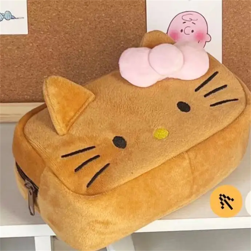 Leuke Hello Kitty pluche etui student grote capaciteit briefpapier tas Kawaii schattige meisjes make-up opbergtas feestgeschenken