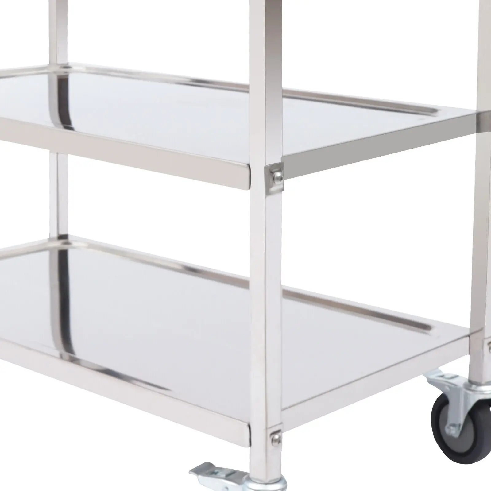 Carrello da cucina per carrello da trasporto in acciaio inossidabile a 3 piani