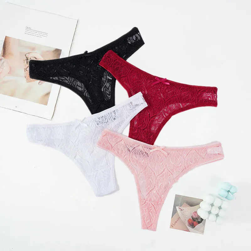 Bragas sexis de encaje, tangas de cintura baja, tangas caladas para mujer, tangas transpirables, ropa interior, calzoncillos sexis para mujer